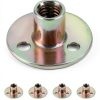 QWORK 3/8-16 Iron Plate Nut T-Nut 12-Piece Set Carbon Steel Base-0