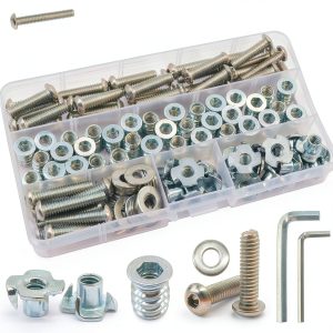 1/4-20 T-Nuts weideer 140PCS 304 Stainless Bolts, Washers & Hex Wrench-0