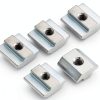 uxcell Slide in T Nut M6 for 4040 Extrusion, Nickel Plated, 10 pcs-0
