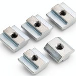 uxcell Slide in T Nut M6 for 4040 Extrusion, Nickel Plated, 10 pcs-0
