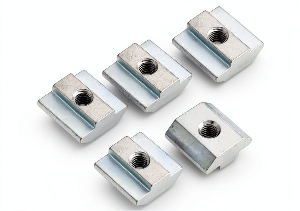 uxcell Slide in T Nut M6 for 4040 Extrusion, Nickel Plated, 10 pcs-0