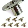 QWORK 3/8-16 Iron Plate Nut T-Nut 12-Piece Set Carbon Steel Base-6