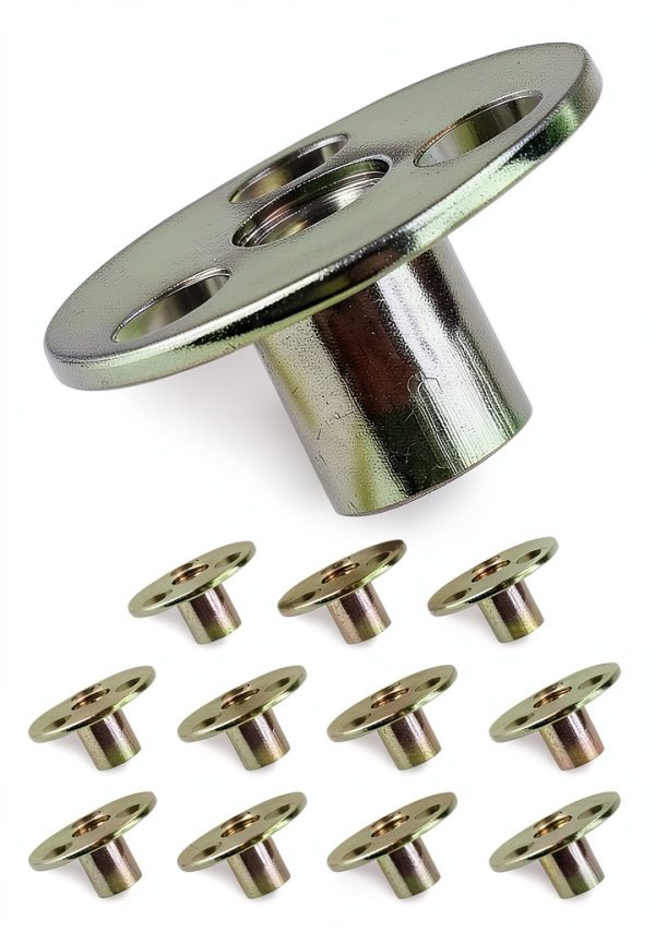 QWORK 3/8-16 Iron Plate Nut T-Nut 12-Piece Set Carbon Steel Base-6