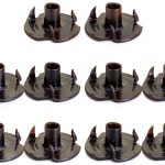 T-Nuts uxcell #8-32 Zinc-Plated Carbon Steel 3‑Pronged Tee Nuts 50pcs-0