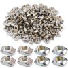 Hotop 150 Pieces 2020 Series T Slot Nuts, Hammer Head Fastener -Plated Carbon Steel Sliding M5 T Nuts for Aluminum Profile-0