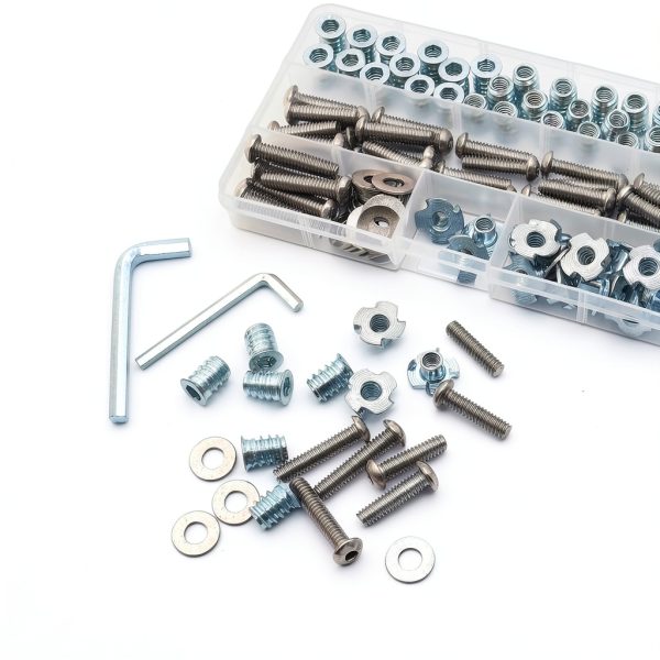 1/4-20 T-Nuts weideer 140PCS 304 Stainless Bolts, Washers & Hex Wrench-2