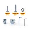 1/4-20 T-Nuts weideer 140PCS 304 Stainless Bolts, Washers & Hex Wrench-1