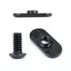 1/4"-20 Centered Slide in Economy T-Nut for T Slot Track with 1/4"-20 x 1/2" Bolt, Applicable for 10 Series or 1.0'' Base Aluminum Extrusion, 20Packs (Black)-4