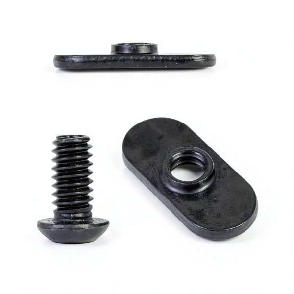 1/4"-20 Centered Slide in Economy T-Nut for T Slot Track with 1/4"-20 x 1/2" Bolt, Applicable for 10 Series or 1.0'' Base Aluminum Extrusion, 20Packs (Black)-4