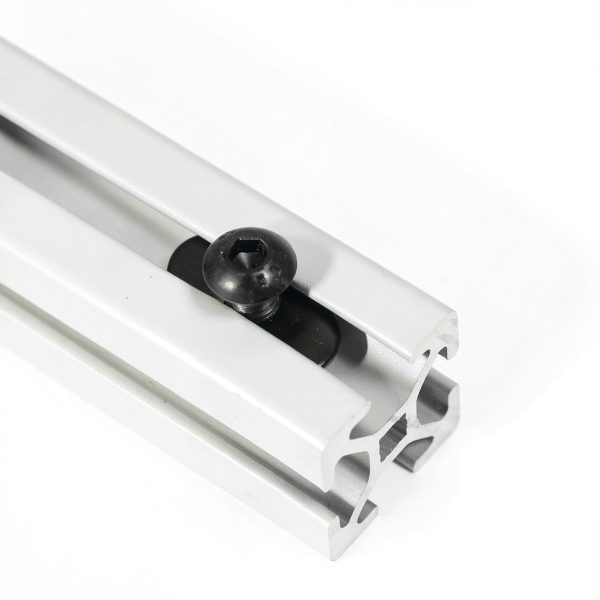 1/4"-20 Centered Slide in Economy T-Nut for T Slot Track with 1/4"-20 x 1/2" Bolt, Applicable for 10 Series or 1.0'' Base Aluminum Extrusion, 20Packs (Black)-6