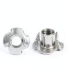 1/4"-20 T-Nuts 304 Stainless Steel, 4-Pronged Tee Nut for Wood, Rock Climbing Holds, Furniture, 25 PCS-1