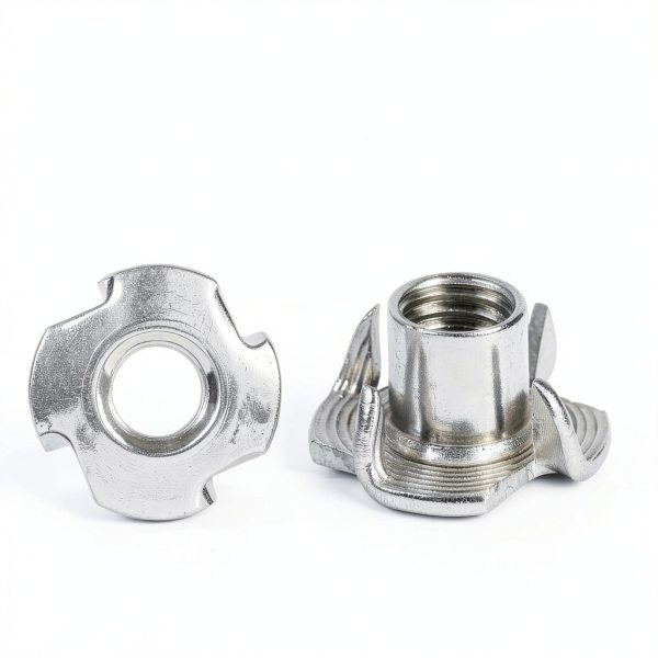 1/4"-20 T-Nuts 304 Stainless Steel, 4-Pronged Tee Nut for Wood, Rock Climbing Holds, Furniture, 25 PCS-1