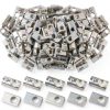 100 Pcs 2020 Series M5 T Nuts Half Roll in Spring Silver Thread Spring Carbon Steel European Standard T Nut for Aluminum Extrusion Profile-0