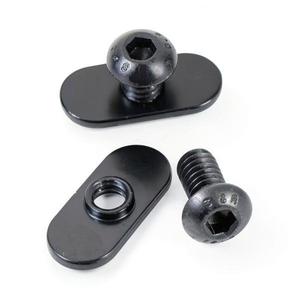 1/4"-20 Centered Slide in Economy T-Nut for T Slot Track with 1/4"-20 x 1/2" Bolt, Applicable for 10 Series or 1.0'' Base Aluminum Extrusion, 20Packs (Black)-3