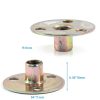 Brad Hole T Nut Rierdge 16pcs 1/4"-20 Carbon Steel Round Base-2