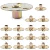 Brad Hole T Nut Rierdge 16pcs 1/4"-20 Carbon Steel Round Base-0