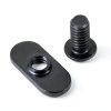 1/4"-20 Centered Slide in Economy T-Nut for T Slot Track with 1/4"-20 x 1/2" Bolt, Applicable for 10 Series or 1.0'' Base Aluminum Extrusion, 20Packs (Black)-0