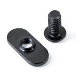 1/4"-20 Centered Slide in Economy T-Nut for T Slot Track with 1/4"-20 x 1/2" Bolt, Applicable for 10 Series or 1.0'' Base Aluminum Extrusion, 20Packs (Black)-0