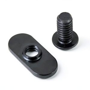 1/4"-20 Centered Slide in Economy T-Nut for T Slot Track with 1/4"-20 x 1/2" Bolt, Applicable for 10 Series or 1.0'' Base Aluminum Extrusion, 20Packs (Black)-0