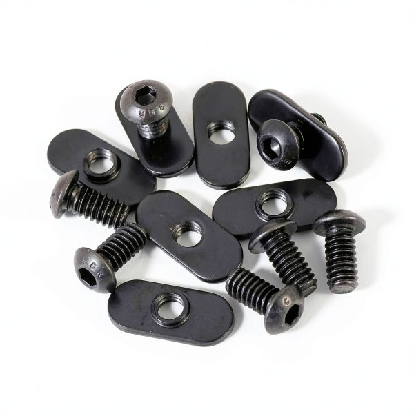 1/4"-20 Centered Slide in Economy T-Nut for T Slot Track with 1/4"-20 x 1/2" Bolt, Applicable for 10 Series or 1.0'' Base Aluminum Extrusion, 20Packs (Black)-5