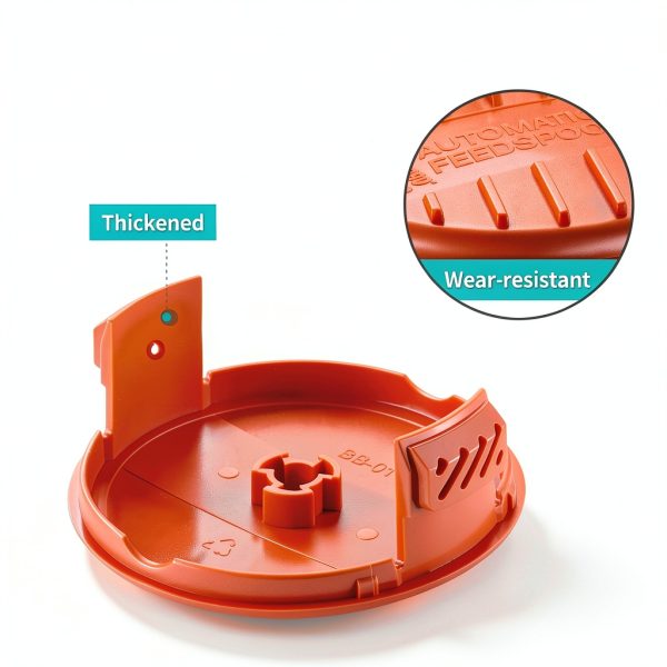Trimmer Line Cap and Spring for BLACK+DECKER String Trimmers, 4 Pack-3
