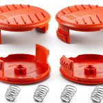 Trimmer Line Cap and Spring for BLACK+DECKER String Trimmers, 4 Pack-0
